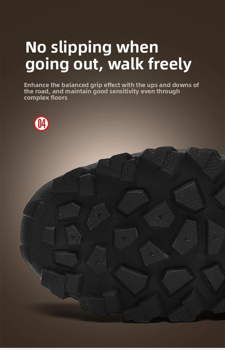 Men Winter Snow Boots Super Warm Men Hiking Boots High Quality Waterproof Leather High Top Big Size Men's Boots Outdoor Sneakers