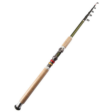 Vara de Pesca Telescópica de Fibra de Carbono 2.1M 2.4M 2.7M Vara Portátil de Viagem M Potência para Pesca de Robalo, Lúcio e Carpa