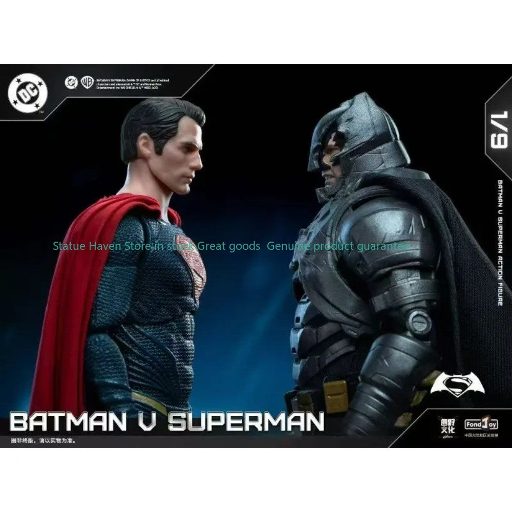 Pré-venda NOVO Original DC Fondjoy BVS Armored Batman Battle Damaged Superman Figure Set 1/9 Batman vs Superman?A Origem da Justiça