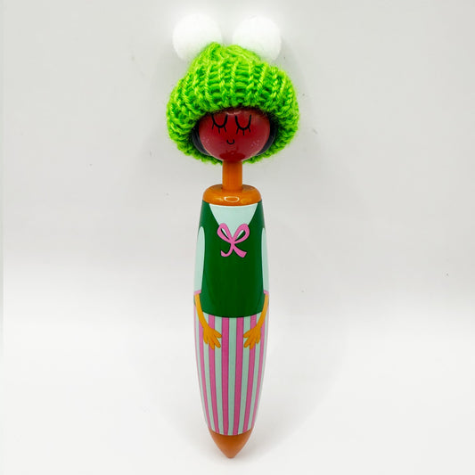 Christmas Doll Ballpoint Pen, Cute Cartoon Gel Pen 0.5mm Blue Ink, Suitable for Business Home or Office Supplies.