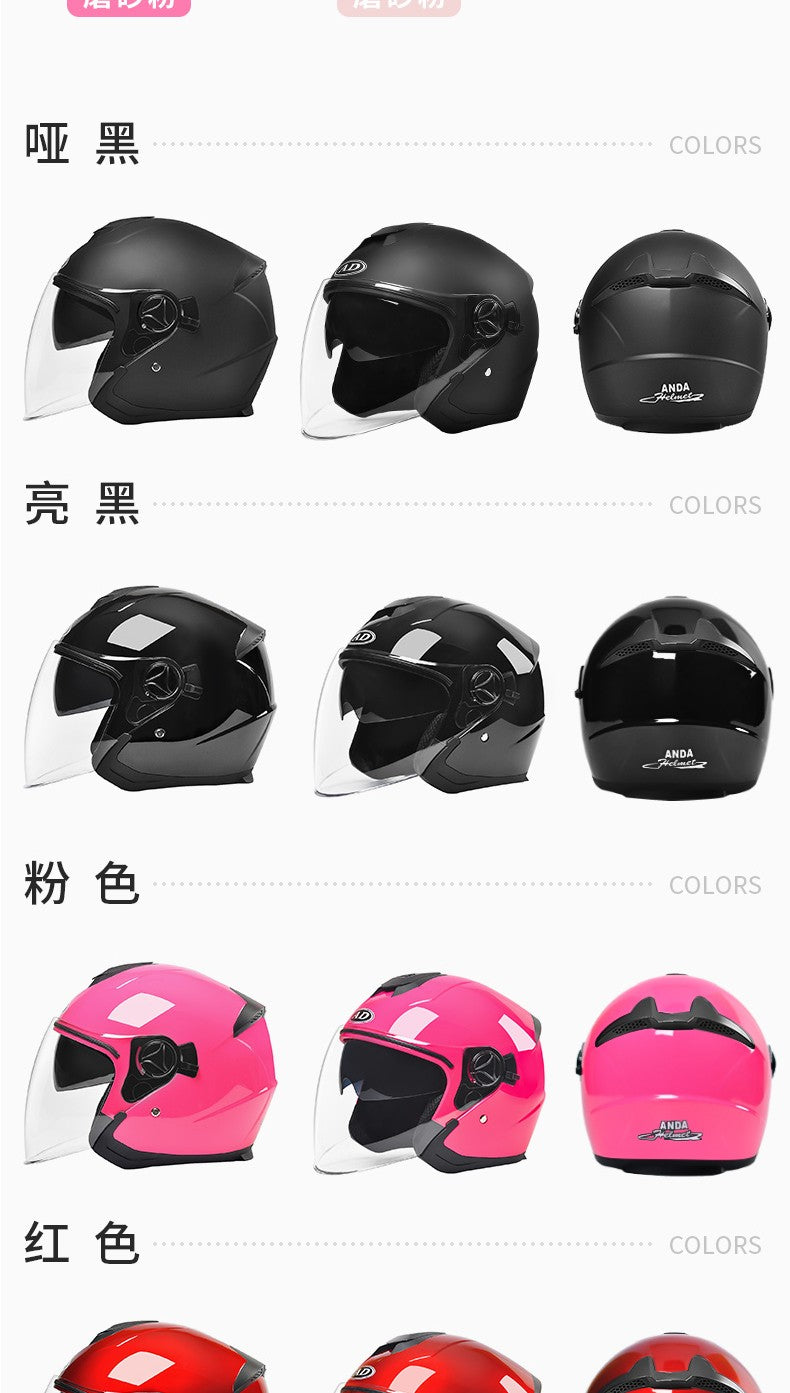 GB Certified Electric Car Helmet Ladies Winter Warm Battery Car Helmet Four Seasons General Motorcycle Half Helmet Male