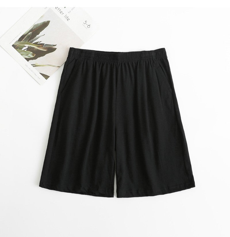 Men's Cotton Sleep Bottoms Plus Size 5XL Shorts Sleepwear Boxer Casual Lounge Wear Sleeping Short Pants Homewear Nightwear Homme