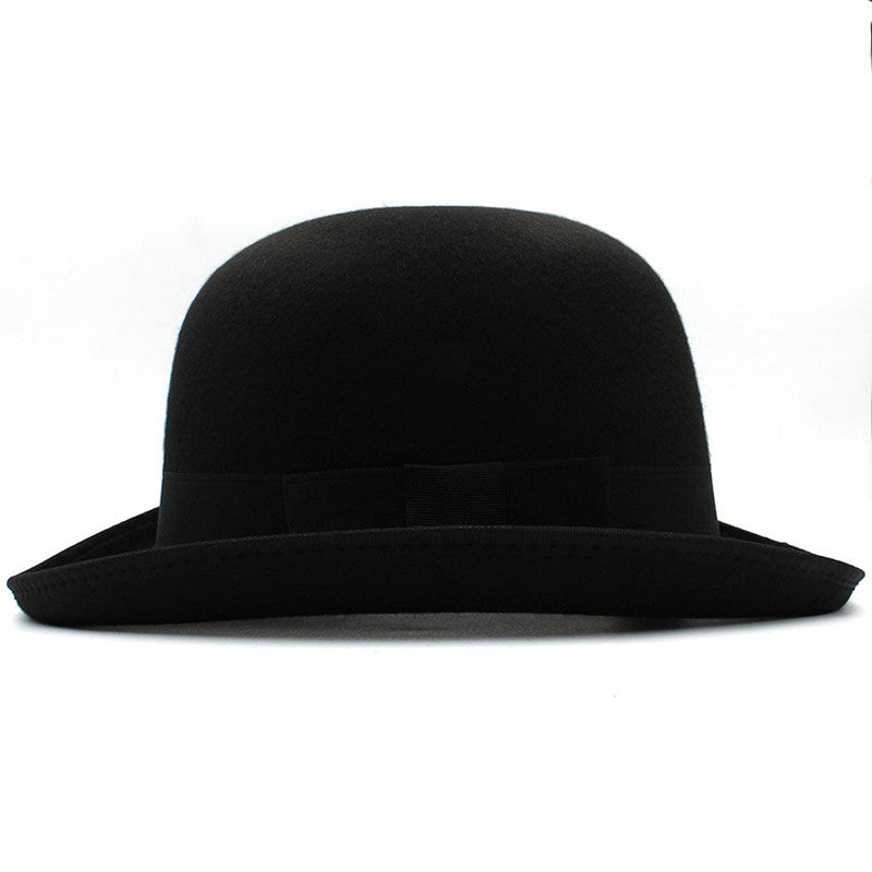Men Women Felt Bowler Hat Classic Party Hats Lightweight Derby Fedora Hats Costume Accessories