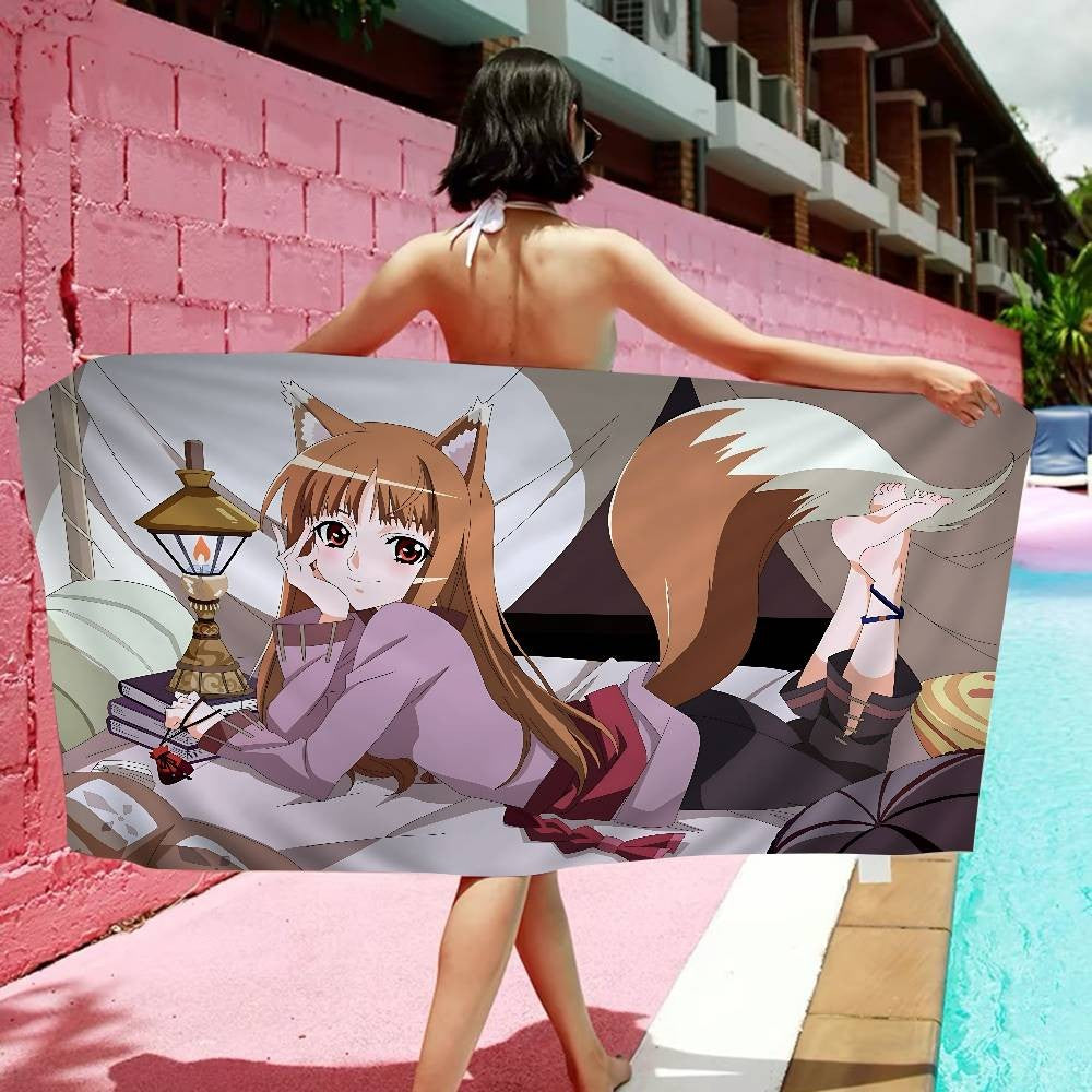 Spice And Wolf Beach Towel For Kids Personalized Bath Towel Pool Towel Vacation Gift Picnic Towel Party Gift