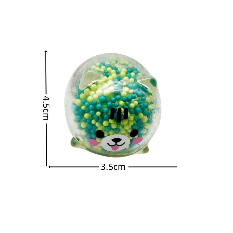 Colorful Bead Filled Bear Squishy Toy Squeeze Fidget Toy Sensory Stress Relief Toy Kids Adults Party Bag Fillers Birthday Gift