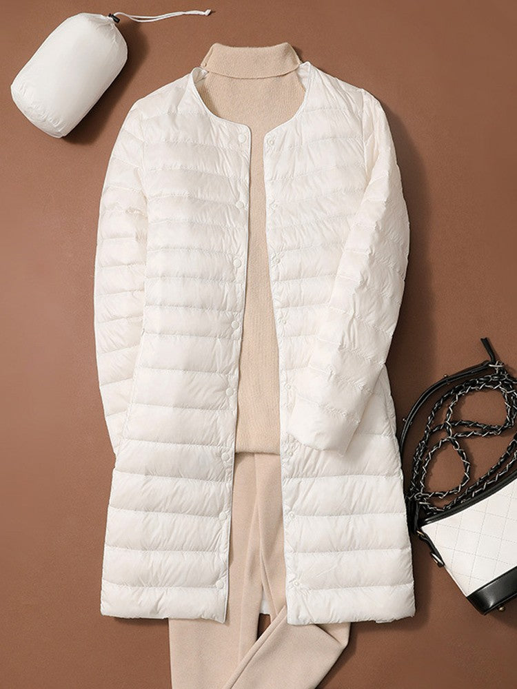 S/M Women Winter Coats 2024 New Autumn Winter O-Neck Female Thin Duck Down Jackets Portable Windproof Puffer Parkas 0-10?