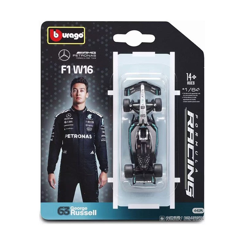 New In Stock Bburago 1:64 2025 F1 Sf-25 Leclerc-#16 Hamilton-#44 Rb21 Verstappen-#1 Mcl39 W16 Alloy Miniature Diecast Model Toy