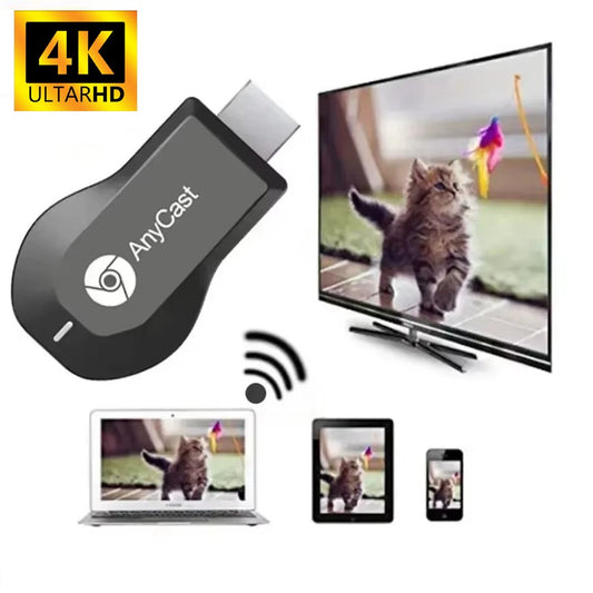 2025 New M2 Plus All-in-One Wireless Display Dongle with 4K HD Screen Mirroring via AirPlay Miracast DLNA AnyCast for All Device