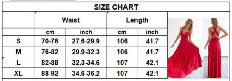 Sexy Women Multiway Wrap Convertible Boho Maxi Club Red Dress Bandage Long Dress