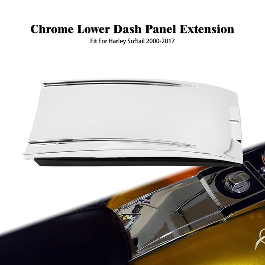 Motorcycle Lower Dash Panel Extension Plate Black Chrome For Harley Softail Deluxe Springer Classic Night Train Injected 00-2017
