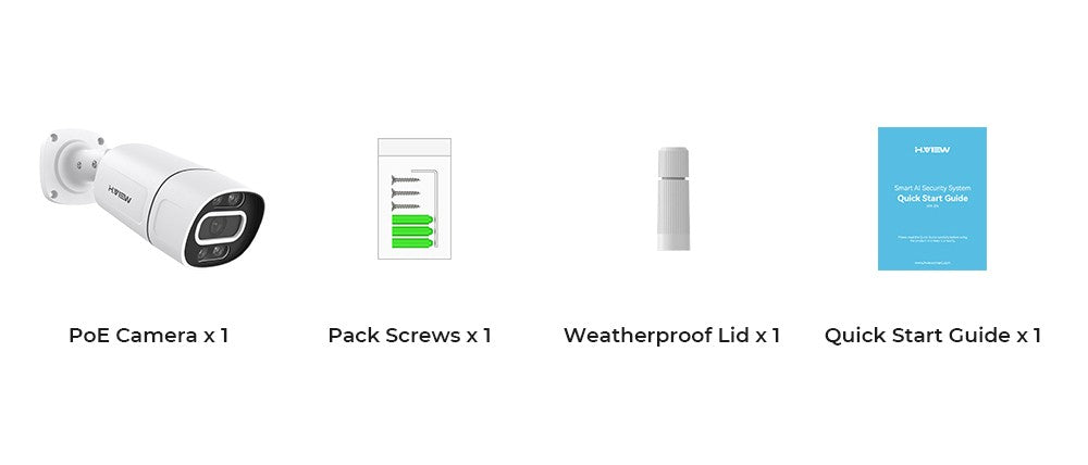 H.View 5Mp 8Mp 4K Ip Camera Poe Ai Face Detection Cctv Security Cameras H.265 Outdoor Audio Video Surveillance onvif xmeye