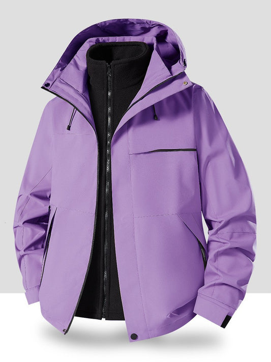 Hiking Jacket Waterproof Women Men 3 in 1 Two-Piece Detachable Windproof Waterproof Mountaineering Ski Jackets Men 2025 New