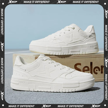 Xtep Skateboarding Shoes For Women 2024 Summer Comfortable Skate Shoes Breathable Outdoor Trekking Support Sneakers 876318310030