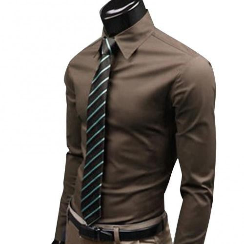 M - 5XL Men Business Shirt Long Sleeved Slim Solid Color Casual Plus Size Social Men Shirt ??????? ??????? camisa masculina