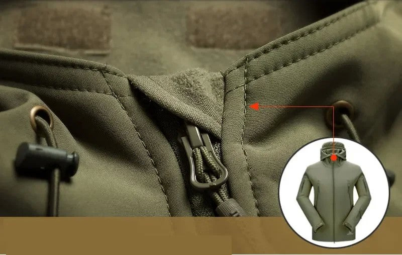 2024 new Tactical Jacket Men Combat Soft Shell Jackets Techwear Windproof Waterproof Breathable Fleece Thermal Hooded Coats