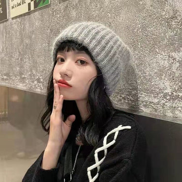 Chapéus de Inverno Quentes da Moda para Mulheres Casual Empilhamento Boné de Malha Gorros Chapéus Masculinos Cor Sólida Hip Hop Unissex Feminino Gorros