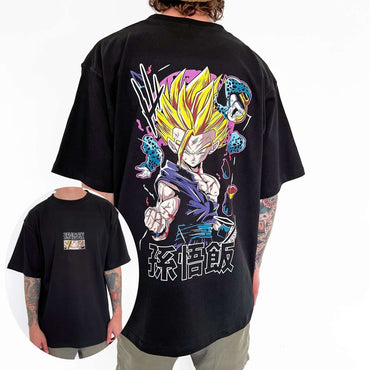 Dragon Ball 2025 Authentic Licensed T-Shirt - Son Goku Graphic Oversized Retro Tee, Comfortable Unisex Cotton for Fans