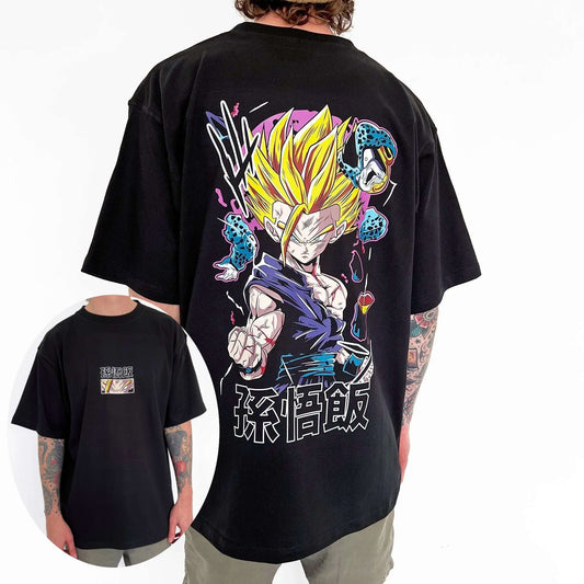 Dragon Ball 2025 Authentic Licensed T-Shirt - Son Goku Graphic Oversized Retro Tee, Comfortable Unisex Cotton for Fans