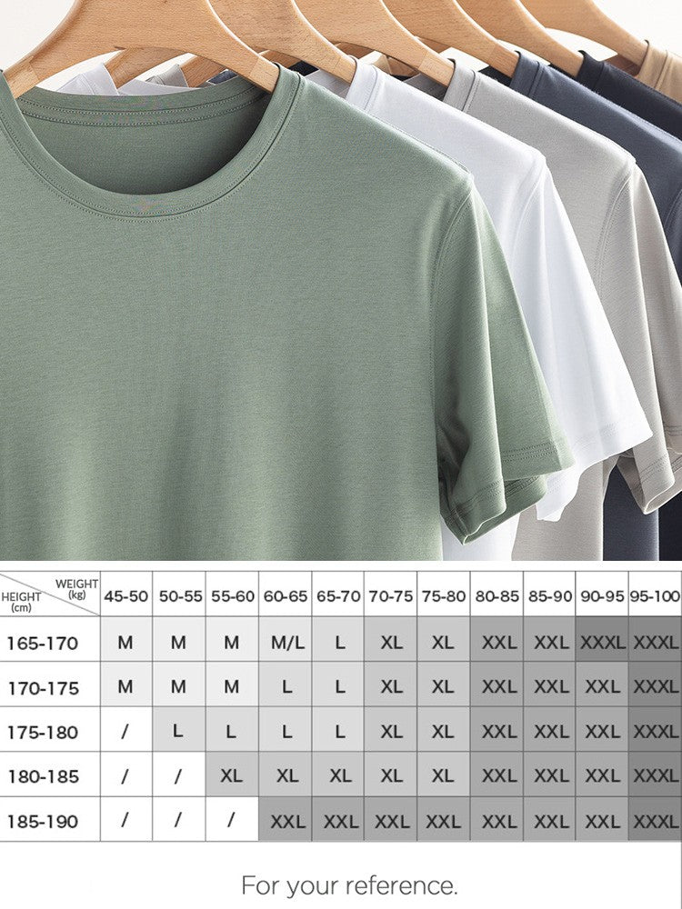 SuyaDream Mens Solid Tee Cotton Silk Blend Plain O neck Short Sleeved Cozy T Shirts 2025 Summer Simple Chic Top White Black