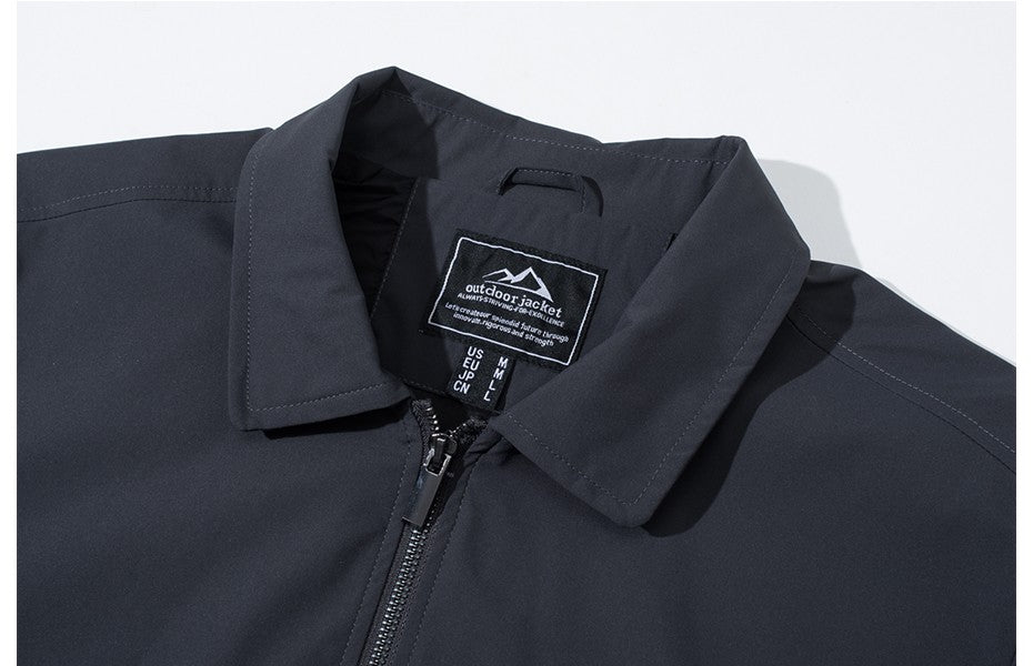 MAGCOMSEN Men's Zip-Front Golf Jacket Spring Summer Casual Jacket Solid Color Turn-down Collar Outerwear Hiking Fishing Travel