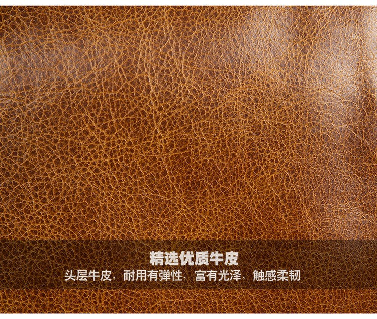 Retro cowhide backpack men and women trend outdoor travel bag leather business computer backpack large capacity