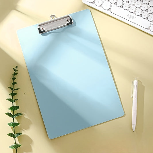 1pc A4 Plastic Color Folder with Clip - Durable Material, Multifunctional Writing Board for Exam Documents, Office Organization