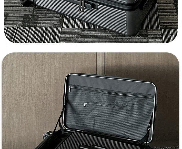 Nova Mala de Viagem com Abertura Lateral Grande Capacidade Bagagem 5 Rodas Antidesmoronamento Trolley Case 20 Polegadas Mala de Mão PC