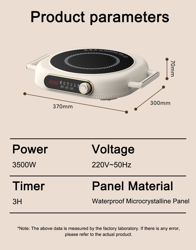 Electric Ceramic Infrared Heating Furnace Magnetic Waterproof Induction Cooker Hob Hot Pot Stir-Fry Stove Timer Heater Cooktop