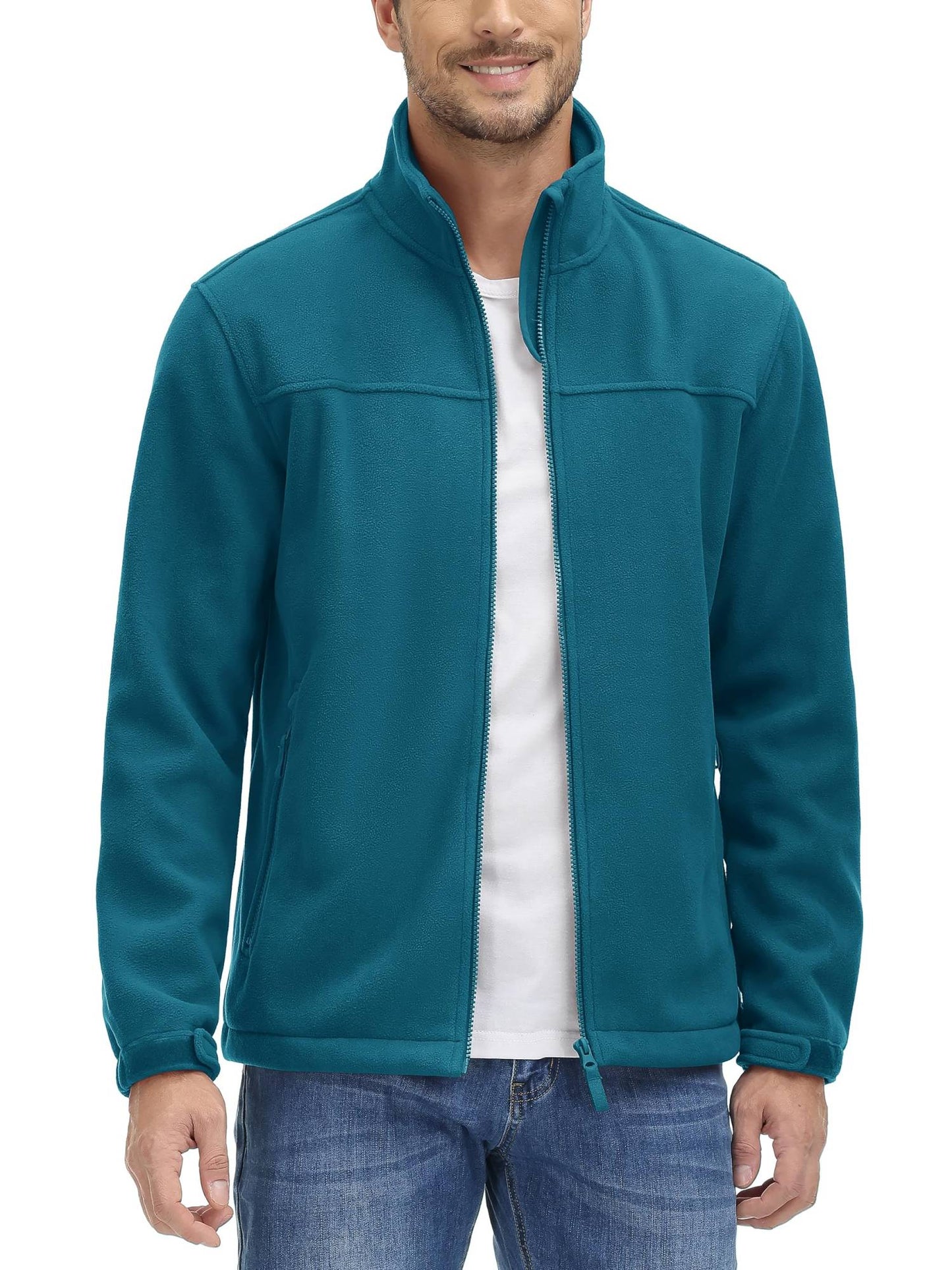 TACVASEN Winter Windproof Fleece Jackets Full Zip Mens Winter Jacket Multi-Pockets Work Coats Hiking Windbreaker Climbing Parka