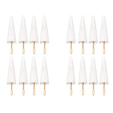 16PCS Paper Parasol Wedding Umbrella Party Favor 30Cm Bamboo Umbrellas For Bridal Shower Centerpieces Photo Props
