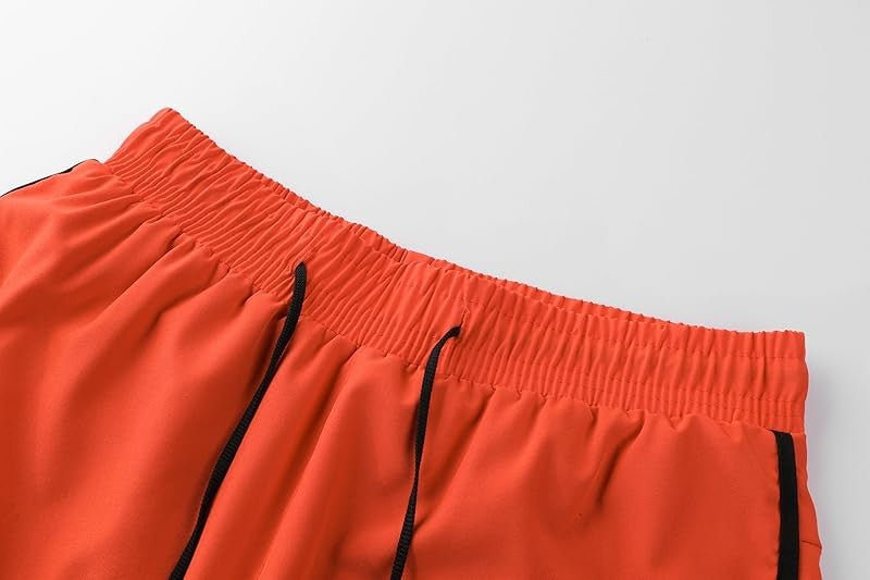 Men's two-piece sports shorts quick drying running fitness gym sports basketball shorts with lining