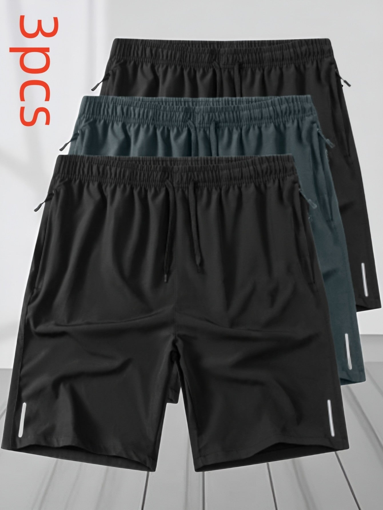 3pcs Casual Shorts Men's Running Sports Shorts Gym Shorts for Men Fitness Basketbal Sportswear Beach Short Pants Jogging Sweatpa