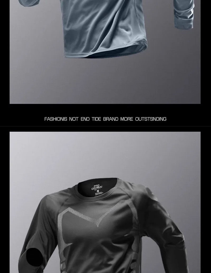 Men's Running Quick-drying Clothes Long Sleeve Running Training Fitness Morning Sports Cycling Mountaineering Men Clothes Tops