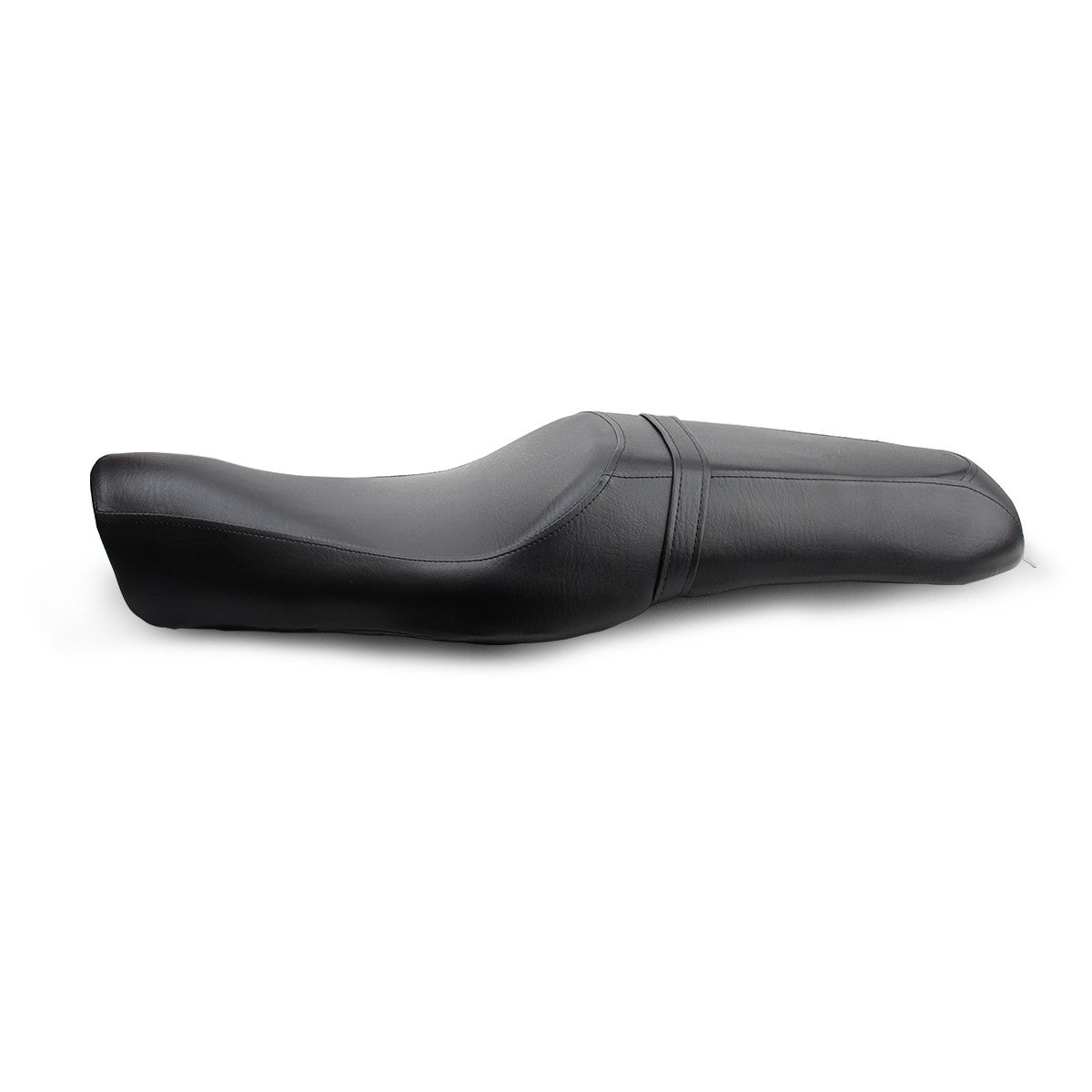 Assento Duplo de Couro Sintético Preto para Moto Harley Sportster XL883 XL1200 48 Almofada de Assento para Piloto e Passageiro Traseiro