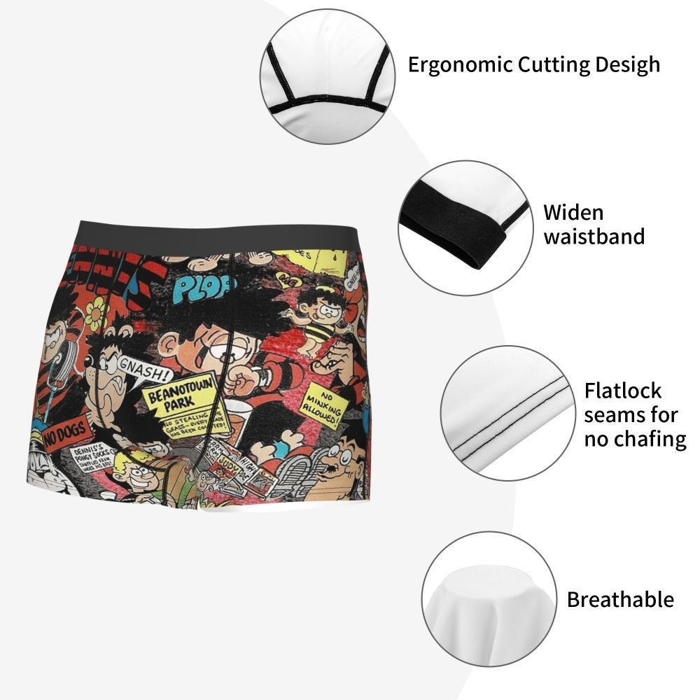 Boxer Underpants Shorts Beano 2 Panties Male Breathable Underwear for Homme Man Boyfriend Gift