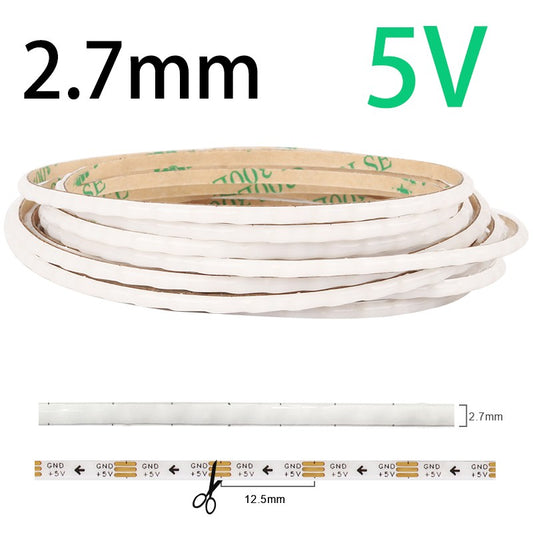 Super Thin 3mm WS2812b LED Strip Light DC 5V 12V Individually Addressable SPI RGB Pixel LED Tape Ribbon Dream Colour DIY