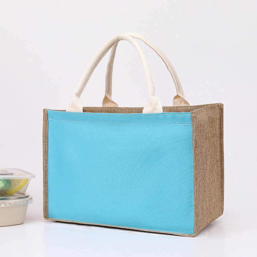 Simple solid color zipper shopping bag reusable travel tote bag
