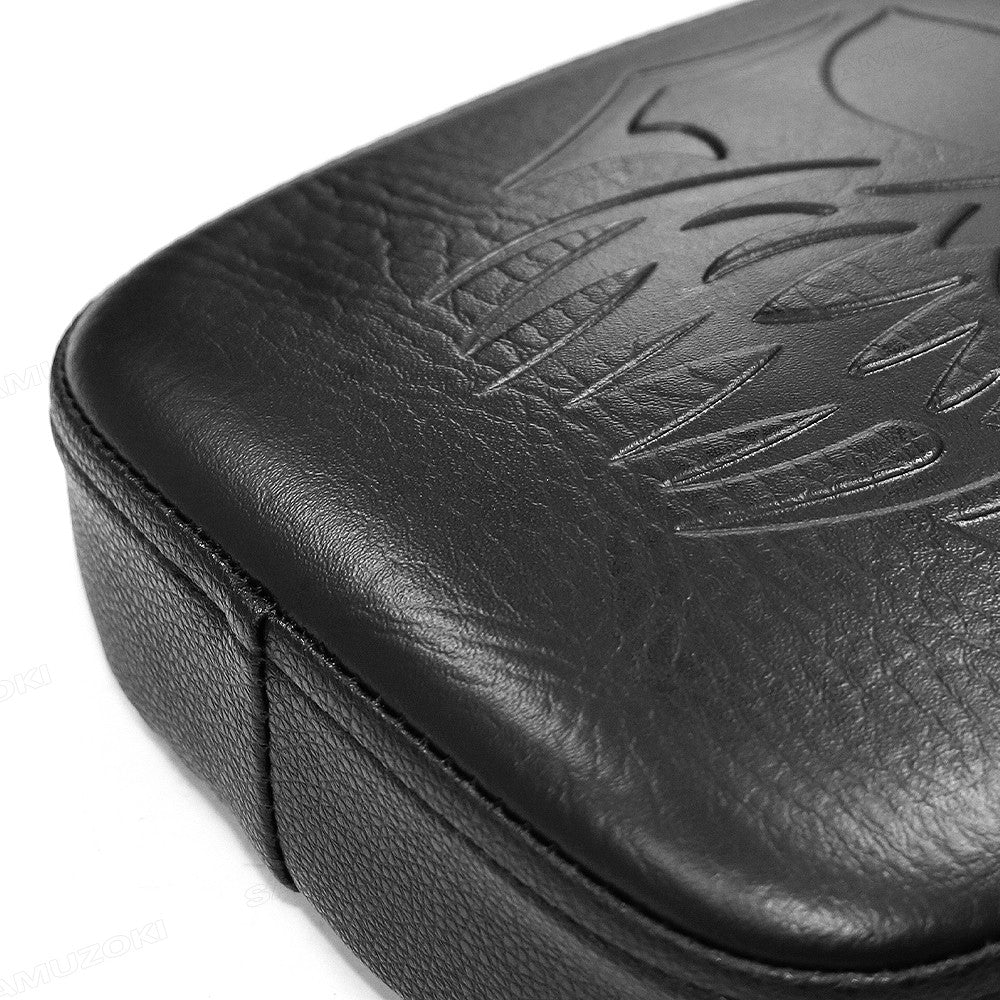 Almofada de Assento Traseiro Preta de Passageiro com 8 Ventosas para Harley Dyna Sportster Softail Touring XL 883 1200