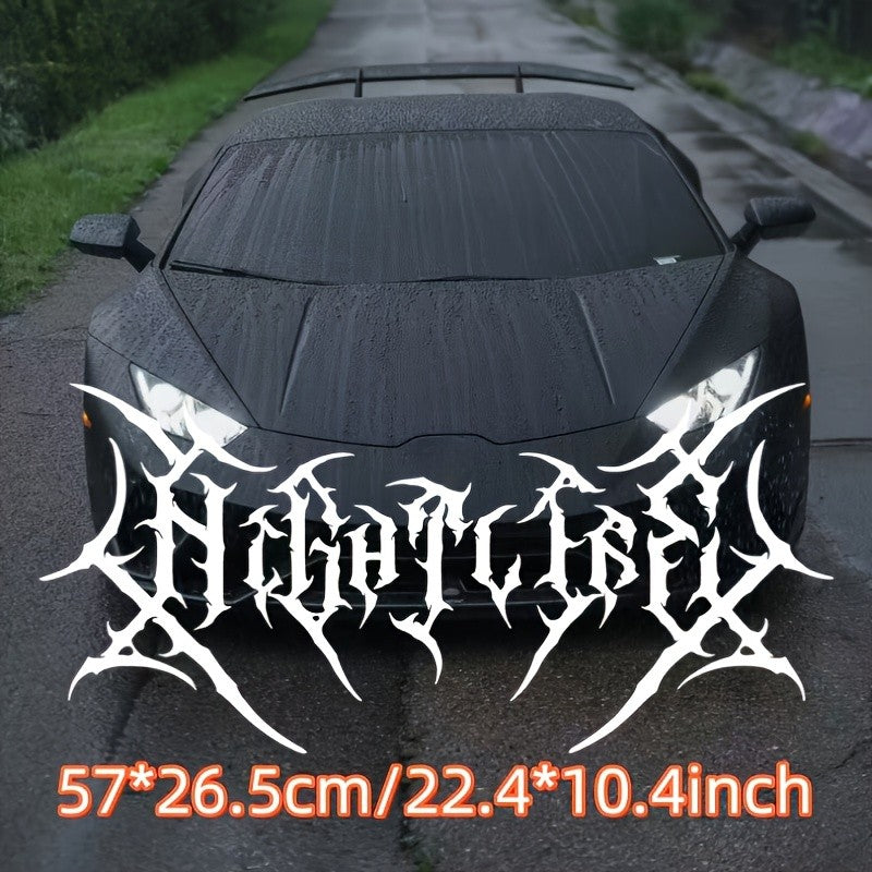 Nightlife Style, Gothic Sticker/black/white/versatile Style/Suitable for SUV Small Car Sunscreen Adhesive Watertight Car Sticker