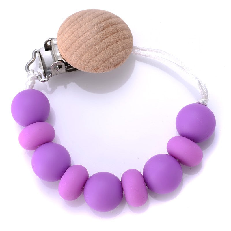 New Silicone Beads Dummy Clip Holder Soother Pacifier Clips Chain for Baby Teething Toys Chew Gifts Accessories BPA Free