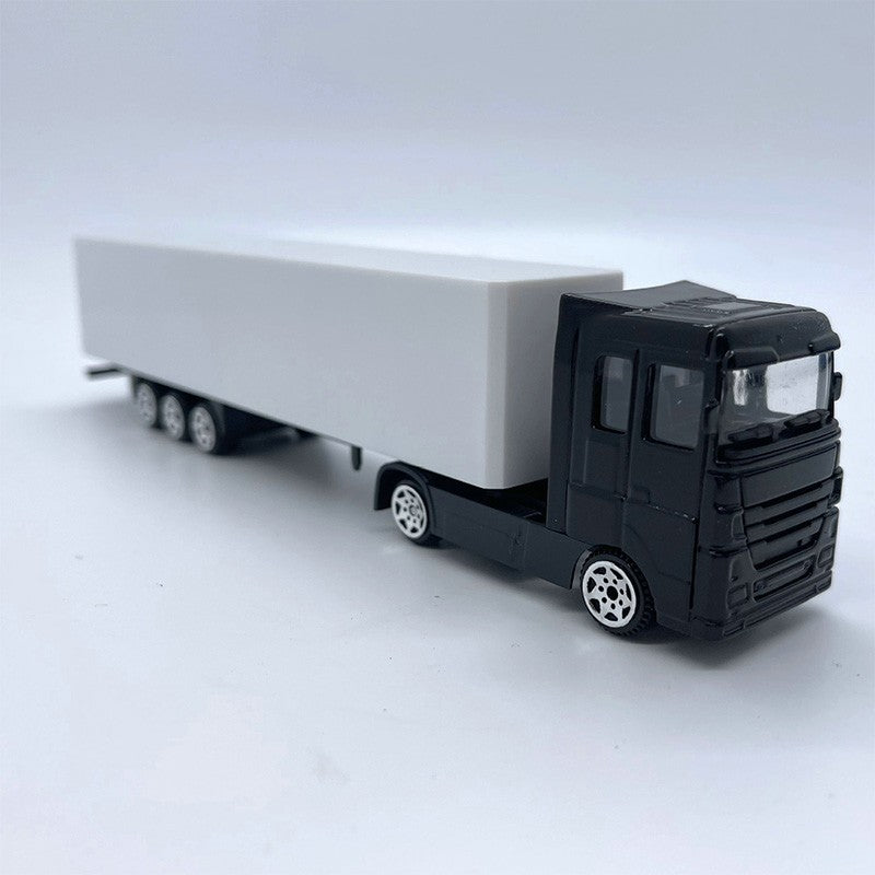 Caminhão Reboque de Contêiner Miniatura de Liga 1:87 Original Diecast 20CM Modelo de Carro de Simulação Clássico Brinquedo Hobby e Colecionáveis