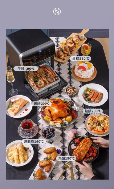 220V Amoi Air Fryer Upgraded Smart Large Capacity Oil Free Automatic No Flip Air Fryer AI