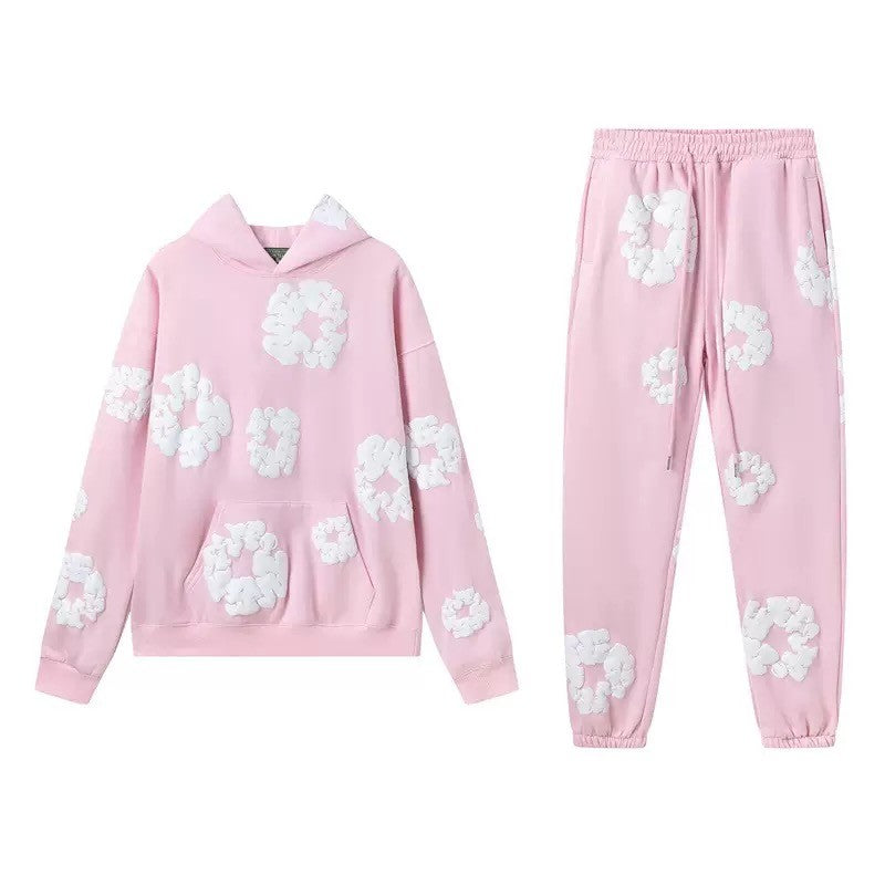 DENIM TEARS brand hot selling new fashionable cotton foam printed hoodie, European and American trendy men's sports suit