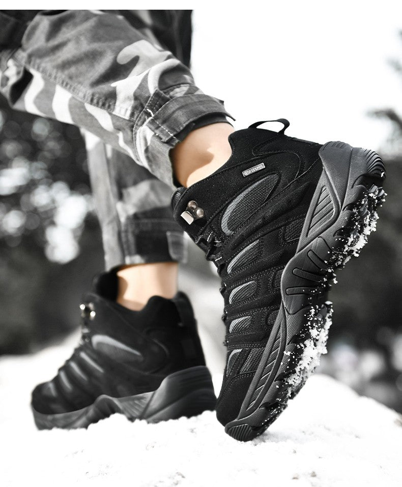Novas Botas de Couro Masculinas de Alta Qualidade Tênis de Pesca Caça Deserto Combate Botas Masculinas Sapatos de Caminhada ao Ar Livre Botas de Tornozelo Segurança no Trabalho