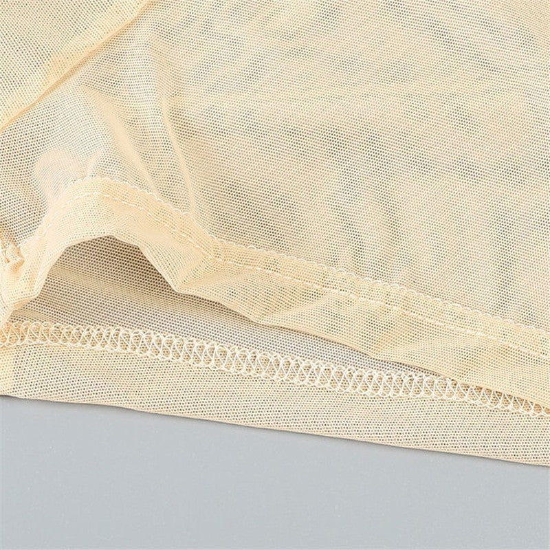 Men Transparent Boxers Bulge Ice Silk See Through Underpants Sexy Mid Waist Panties Lingerie Intimates