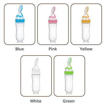 Silicone BabyFeeding Spoon Silicone Food Supplement Children's Rice Paste Bottle Babies accessories newborn Toddler Baby Goods