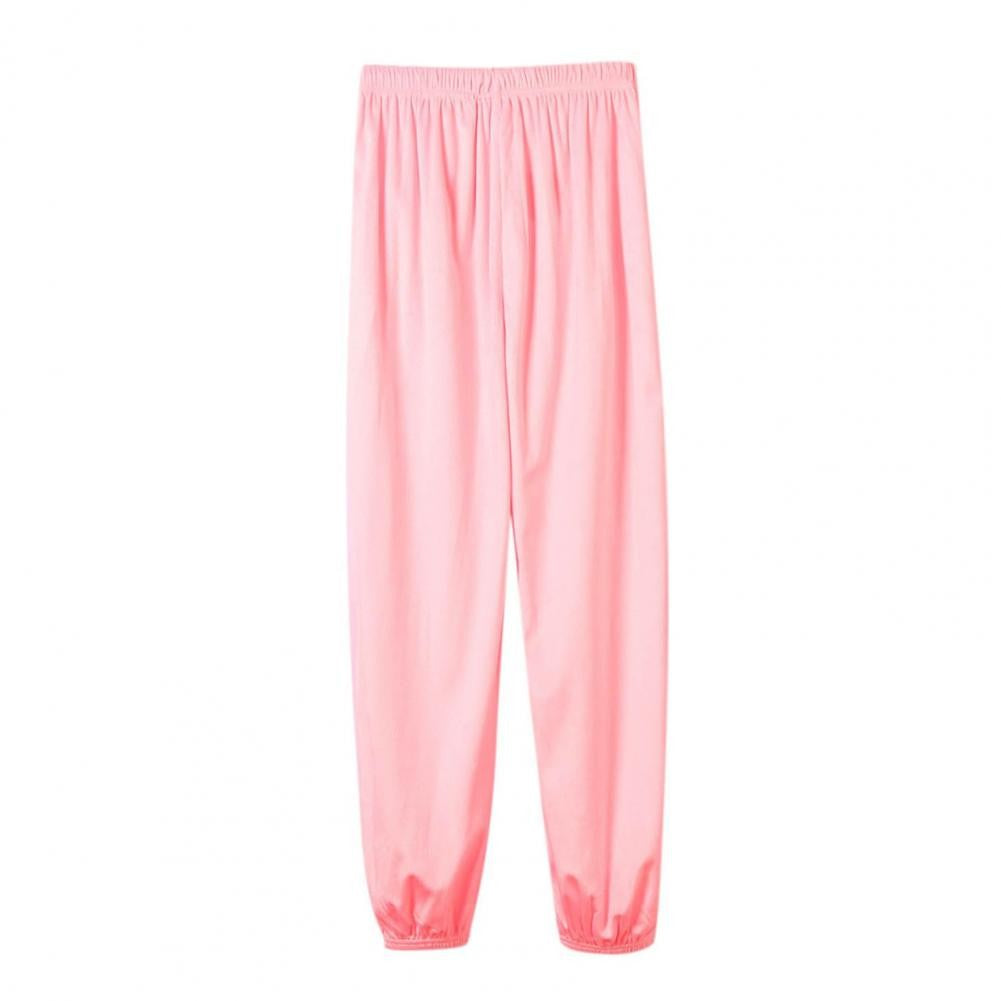 Women Men Pajama Bottoms Cartoon Elephant Pattern Pajama Pants Wide Leg Design Elastic Waistband Lounge Pants