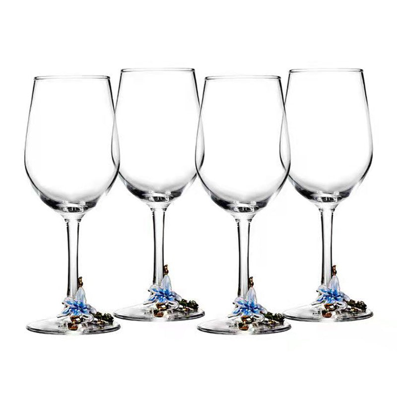 Taças de Cristal Criativas com Esmalte para Champagne Conjunto de Taças de Luxo Taças de Vinho Taça Vintage para Beber