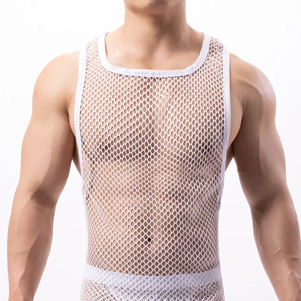 BRAVE PERSON Fashion Men Clothing Bodybuilding Gym Tank Tops Sleeveless Mesh Undershirt Fitness Workout Vest