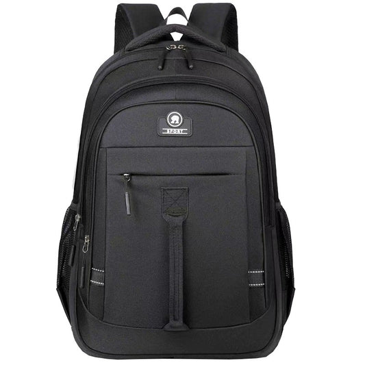 The men's backpack is suitable for business trips. It has a hand-held design with multiple pockets and is a book bag.